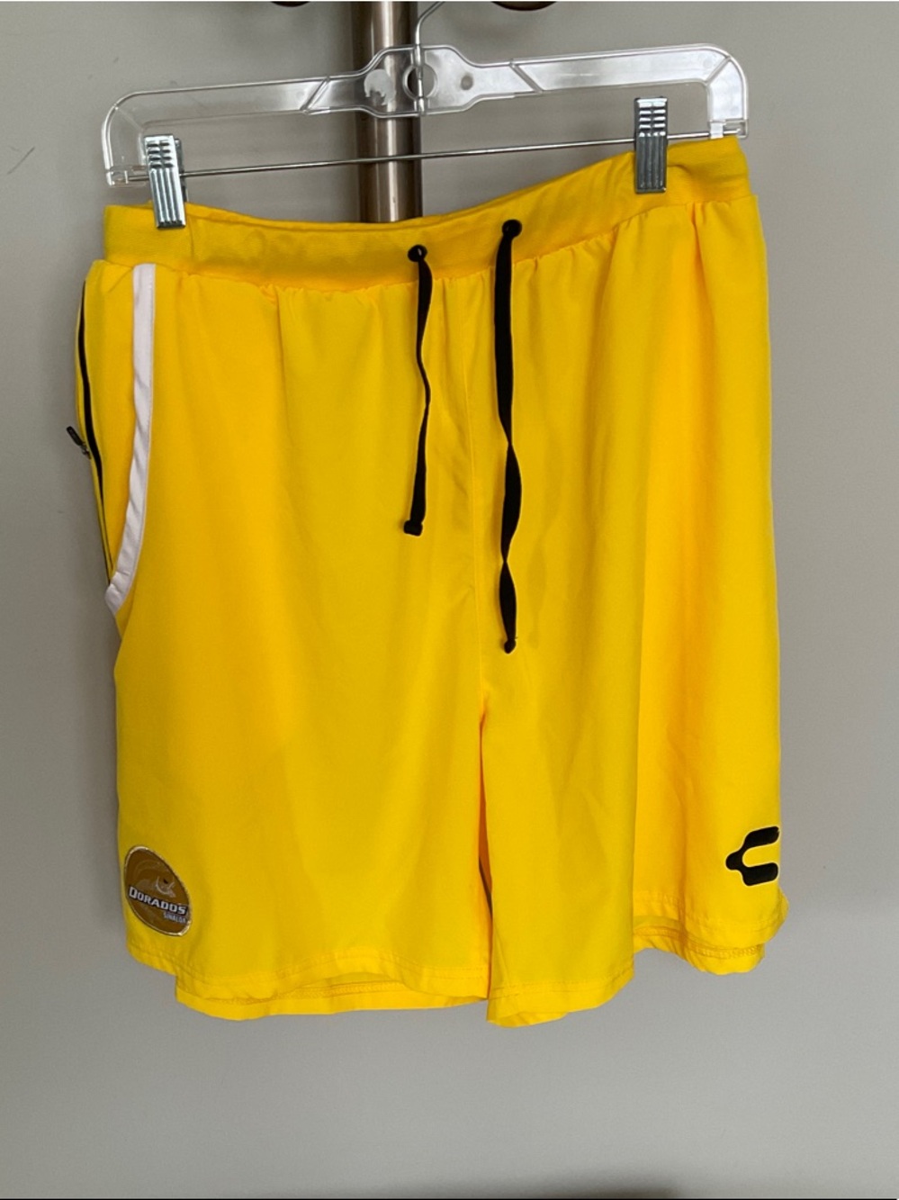 Charly Men's Bright Yellow Athletic Drawcord Shorts